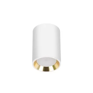 SPECTRUMLED SLIP005015 Lampa Sufitowa CHLOE GU10 MINI NATYNKOWA GU10 250V IP20 70x100mm BIAŁY, ŚRODEK ZŁOTY  okrągła