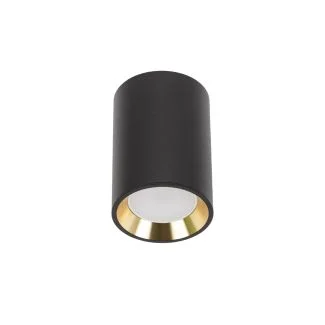 SPECTRUMLED SLIP005016 Lampa Sufitowa CHLOE GU10 MINI NATYNKOWA GU10 250V IP20 70x100mm CZARNY, ŚRODEK ZŁOTY okrągła
