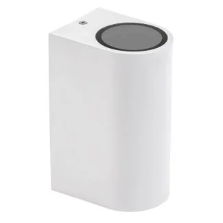 SPECTRUMLED SLIP007010 Kinkiet PARETE GU10 X2 DWUKIERUNKOWY KINKIET 250V IP54 150 x 73 x 95mm BIAŁY