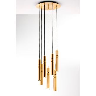 JUPITER ALAS lampa wisząca 7-punktowa  mosiądz  kulka ms  2021