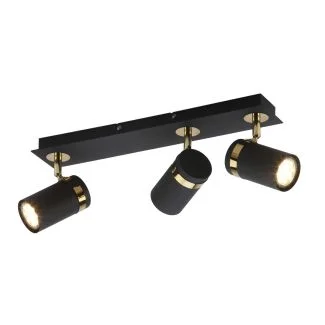 ITALUX SPL-2031-3 reflektor/spot czarny,złoty