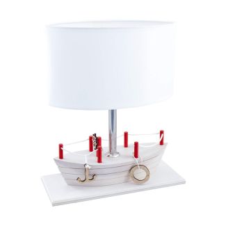 HELLUX 4112509 Lampa stołowa Statek bielony