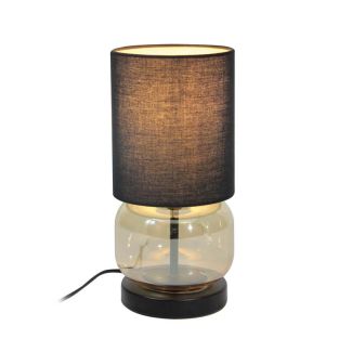 ITALUX TB-63748-BL-AMB Dorme lampa biurkowa czarny,bursztynowy