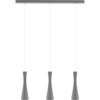 HELLUX 8510312 Lampa wisząca szara Vegas 3 pł