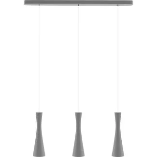 HELLUX 8510312 Lampa wisząca szara Vegas 3 pł