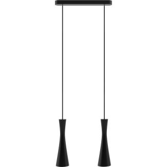 HELLUX 8510219 Lampa wisząca czarna Vegas 2 pł