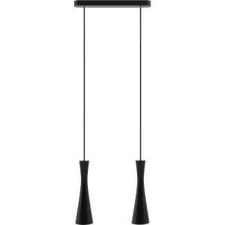 HELLUX 8510219 Lampa wisząca czarna Vegas 2 pł