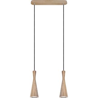 HELLUX 8510244 Lampa wisząca dąb Vegas 2pł