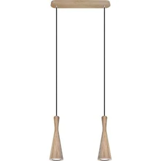HELLUX 8510244 Lampa wisząca dąb Vegas 2pł
