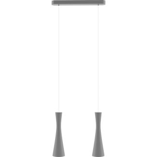 HELLUX 8510212 Lampa wisząca szara Vegas 2 pł