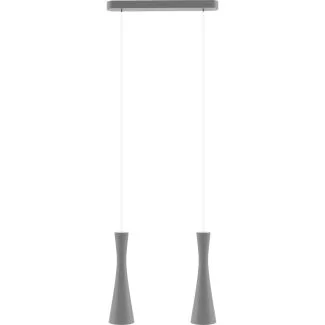 HELLUX 8510212 Lampa wisząca szara Vegas 2 pł