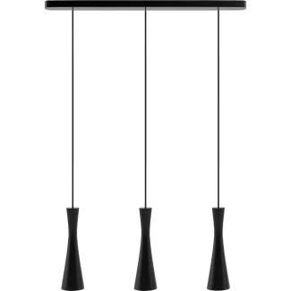 HELLUX 8510319 Lampa wisząca czarna Vegas 3 pł