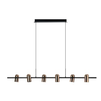 AZZARDO AZ5729 VIVI PENDANT 6 GO/BK