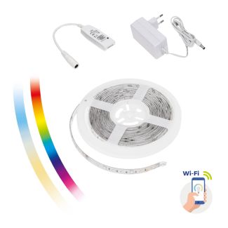 SPECTRUMLED 14493 Żarówka ZESTAW PASEK LED 17W/5m RGBW+CCT+DIM (5m rolka) w silikonie+kontroler+zasilacz Wi-Fi Spectrum SMART