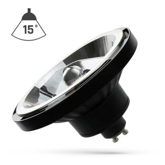 SPECTRUMLED 14571 Żarówka LED AR111 GU10 230V 12W COB 15st NW CZARNY SPECTRUM