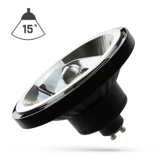 SPECTRUMLED 14571 Żarówka LED AR111 GU10 230V 12W COB 15st NW CZARNY SPECTRUM