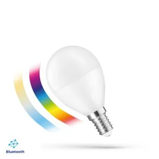 SPECTRUMLED 14630 Żarówka LED KULKA 4,9W E-14 230V RGBW+CCT+DIM BTM Spectrum SMART Easy Smart