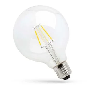 SPECTRUMLED 14643 Żarówka LED GLOB G95 E-27 230V 4W COG WW CLEAR DIMMABLE SPECTRUM