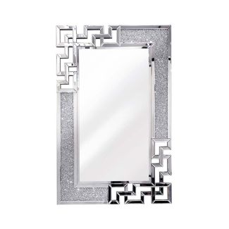 ARTEHOME XJ003 Lustro Prato 80/120cm w stylu glamour z ramą z kryształków o geometrycznym wzorze