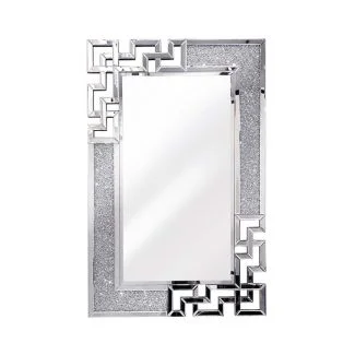ARTEHOME XJ003 Lustro Prato 80/120cm w stylu glamour z ramą z kryształków o geometrycznym wzorze