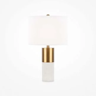 MAYTONI Z030TL-01BS Bianco lampa stołowa mosiądz