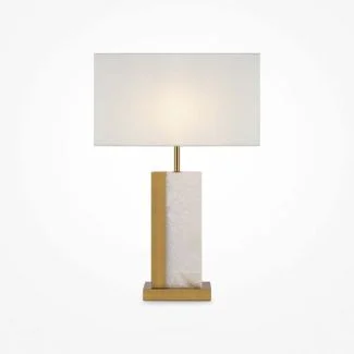 MAYTONI Z031TL-01BS Bianco lampa stołowa mosiądz