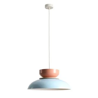 ALDEX 1152G29_11_J LAMPA WISZĄCA ALDO LIGHT BABY BLUE + CORAL (47 + 23 + wood)
