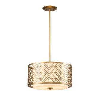 ELSTEAD ZIGGY-2P-M-LG Średnia lampa wisząca Ziggy - 2 PŁ - Lakierowane złoto