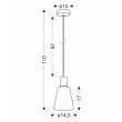 CANDELLUX 31-26934 Udin middle lampa wisząca czarny 1x15W GU10 klosz szary