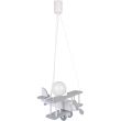 HELLUX 1041012 Lampa wisząca Samolot mały szaro-biały