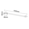 ANTIGO Lampa modułowa Drop Line 1 - Czarna (1000 mm) 1012