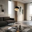 EMIBIG 1709/LP1 CANVA LP1 BLACK NATURAL Lampa podłogowa