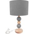 HELLUX 4105112 Lampa stołowa Bolla szara