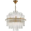DAR LUK1735 LUKAS 13LT PENDANT BRUSHED ANTIQUE GOLD & CLEAR GL