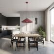 EMIBIG 1725/1L MONO 1L BURGUNDY OPAL Lampa wisząca