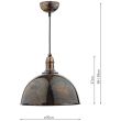 DAR YOK0163 YOKO 1LT PENDANT MOTTLED BRONZE
