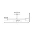 EMIBIG 1680/4 HALO 4 MOKKA LAMPA SUFITOWA