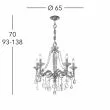 KOLARZ 1299.85.3.SPT CONTARINI CRYSTAL żyrandol złoto 24K