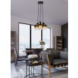 CANDELLUX 33-16416 NUBIA LAMPA WISZĄCA CZARNY 3X60W E27 KLOSZ ZŁOTY
