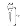 IDEUS 04569 BERT LED 32 0,06W CW Lampa solarna LED
