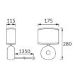 IDEUS 04579 GOLF E14 WHITE Lampka stołowa