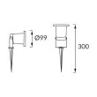IDEUS 04587 TRAF GU10 C Oprawa ogrodowa