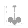 Step into Design ST-8861-3 Lampa wisząca NEW GEOMETRY-3 czarno złota 45 cm