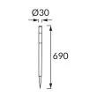 IDEUS 04602 DOS LED 69 0,06W BLACK CW Lampa solarna LED