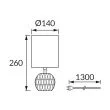 IDEUS 04724 ZEFIR E14 BLACK Lampka stołowa