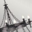 ELSTEAD WARWICK WR18 GRAPHITE 18Lt Chandelier