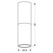 CANDELLUX 2282688 LAMPA SUFITOWA TUBA 1X15W GU10 5,8/20 CZARNO ZŁOTA