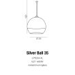 AZZARDO LP5034-L / AZ0732 Silver ball 35 Lampa wisząca