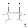 SIGMA 33659 lampa wisząca Piano 5 zwis czarny mosiądzowany