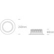 ONE LIGHT 10130UV/W Ennato biały downlight SMD LED UGR19 IP44 z regulacją CCT 3000K-4000K-6000K 30W